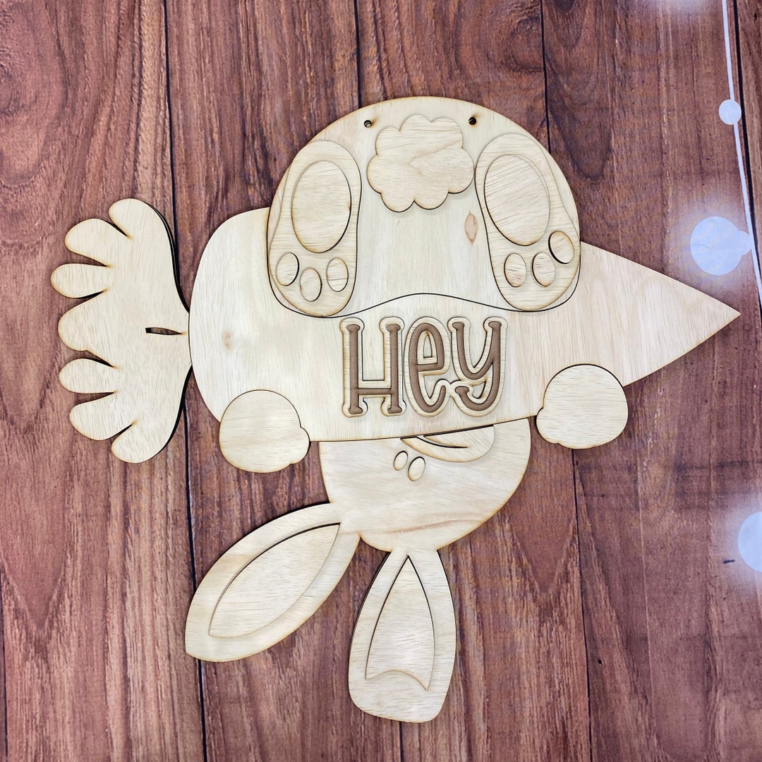 Door Hanger Wood Cut Out Blanks Diy Craft Unfinished Etsy