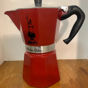 Bialetti 6 Cup Moka Stovetop Espresso Maker, Red