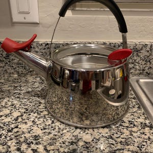 Vintage Alessi Michael Gräber 9093 Kettle: Vogelpfeife, Edelstahl
