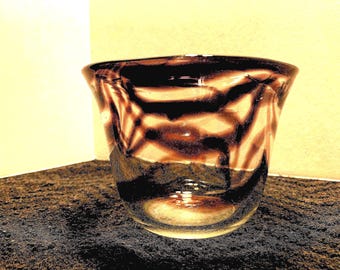Hand blown glass candy jar
