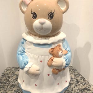 Vintage Momma cat and baby cookie jar