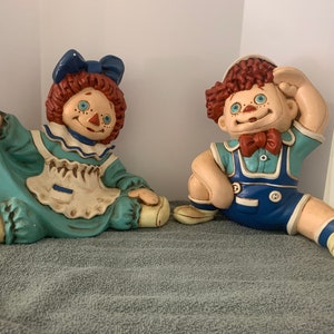 1970 ceramic Raggedy Ann and Andy
