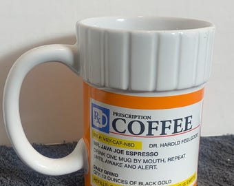 Prescription Pill Bottle Coffee Mug Cup Pharmacy 12 oz Rx Big Mouth