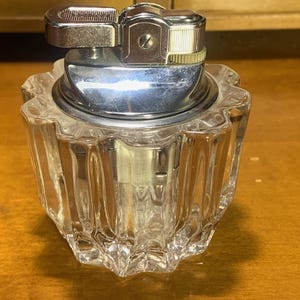 Prince Crystal Glass Cigarette  or Cigar Lighter, Vintage And Retro! Free Shipping