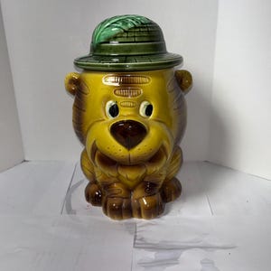 Vintage Mid-Century Lion Ceramic Japan Kitsch Cookie Jar