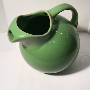 Hall Pottery Tilt Jug Pitcher lite green #633 made in the USA