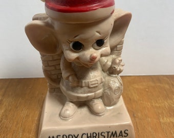 Merry Christmas Mouse vintage 1969 Wallace and Berrie