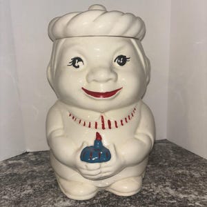 Vintage Hand-Painted Baker Doughboy Cookie Jar – Ceramic Kitchen Collectible