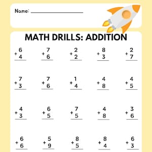 Math Drill Zusatz Worksheet 4