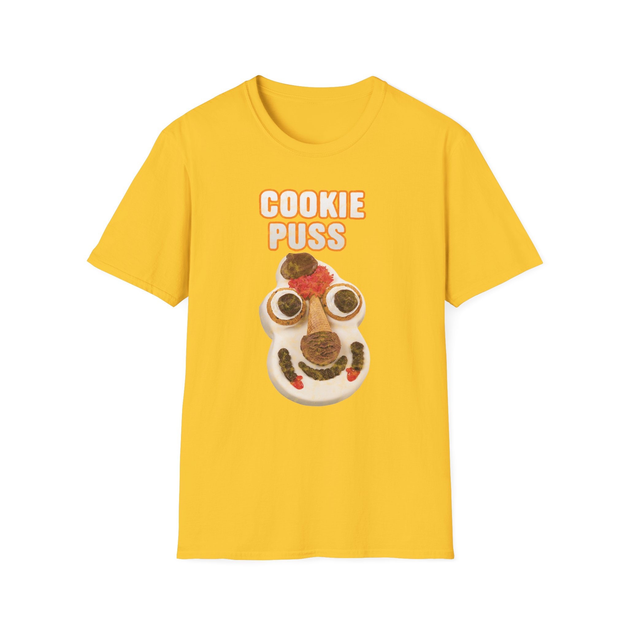 MillionSunsStore Cookie Puss Vintage Distressed Style Tribute Unisex Softstyle T Shirt