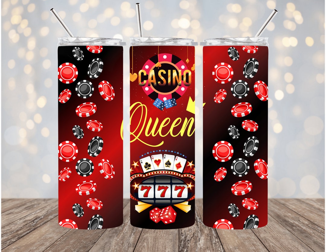 Casino Queen 20 Oz Skinny Tumbler PNG Sublimation Design - Etsy