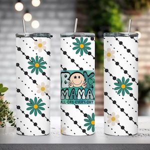 Boy Mama All Day 20 oz Skinny Tumbler, PNG Sublimation, Digital Download, Sublimation Wrap, Tumbler Wrap, Boy Mama Wrap, Mama Tumbler Wrap