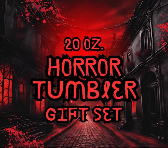 Horror Tumbler Gift Set, Horror Fans, Scary Movie Gifts, Pick Your Design Tumbler, Halloween Gift Set, Horror Addict Gift, Movie Lover