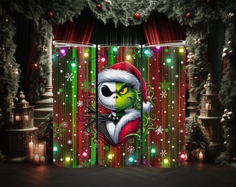 Christmas Cartoon Friends 20 oz Skinny Tumbler, PNG Sublimation, Digital Download, Sublimation Wrap, Tumbler Wrap, Christmas Wrap, Cartoon