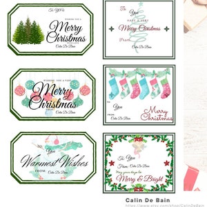 DIY Printable Christmas Labels, Christmas Gift Template, Affordable Labels Stickers, Instant Download, Affordable Christmas Tags, Printable image 2