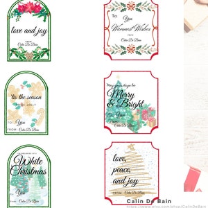 DIY Printable Christmas Labels, Christmas Gift Template, Affordable Labels Stickers, Instant Download, Affordable Christmas Tags, Printable image 3