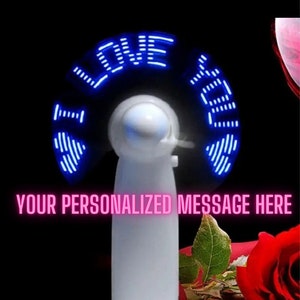 Recharbeable love message led fan, marketing, promotional, corporate conference gift, birthday message, party favor, return gift, reunion