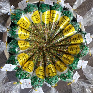 Desi wedding,haldi,garaba,sangit favors / sonf cones / fennel cones / mehndi favors (set of 10)