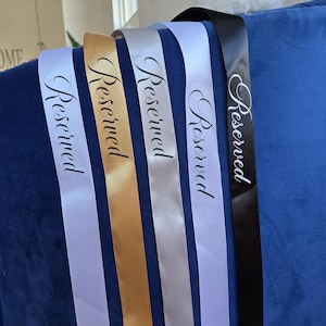 Reserved Chair Ribbon for Weddings & Events – Elegant Seating Marker