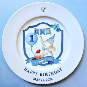 Birthday Plate for boys First Birthday Gift for Boys Personalized Ceramic Plate for Birthday Party Baby Boy First Birthday Gift