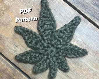 Crochet Marijuana Leaf Pattern: Stoner Keychain (PDF Pattern)