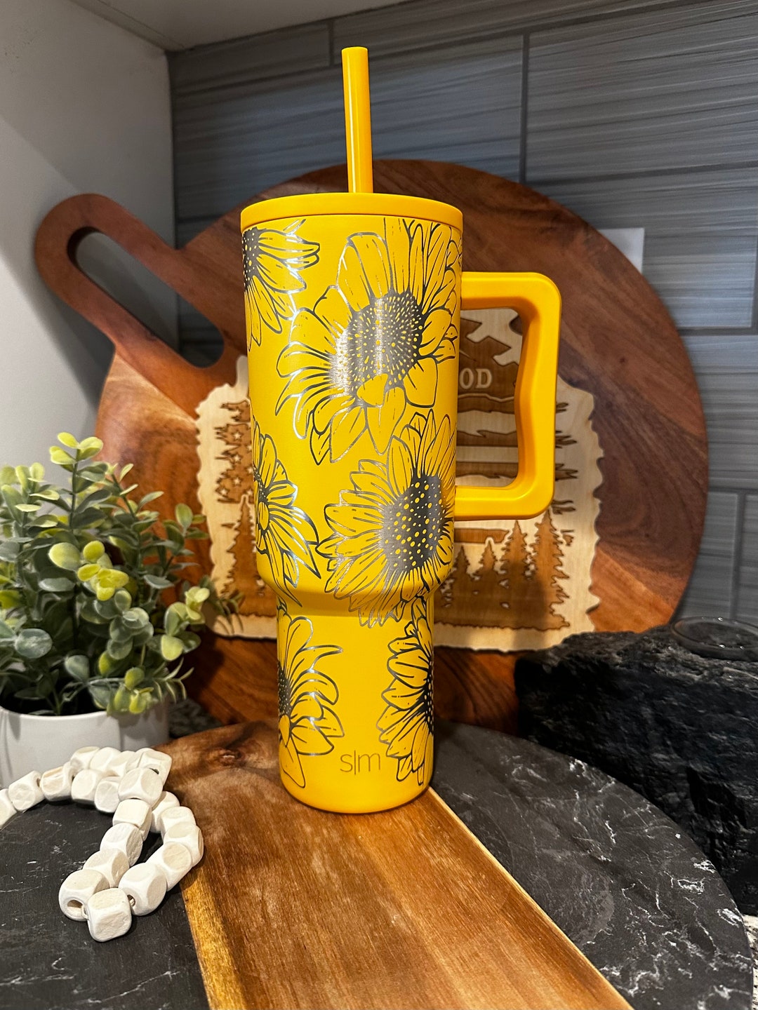 Engraved 40oz simple modern trek tumbler cup etsy