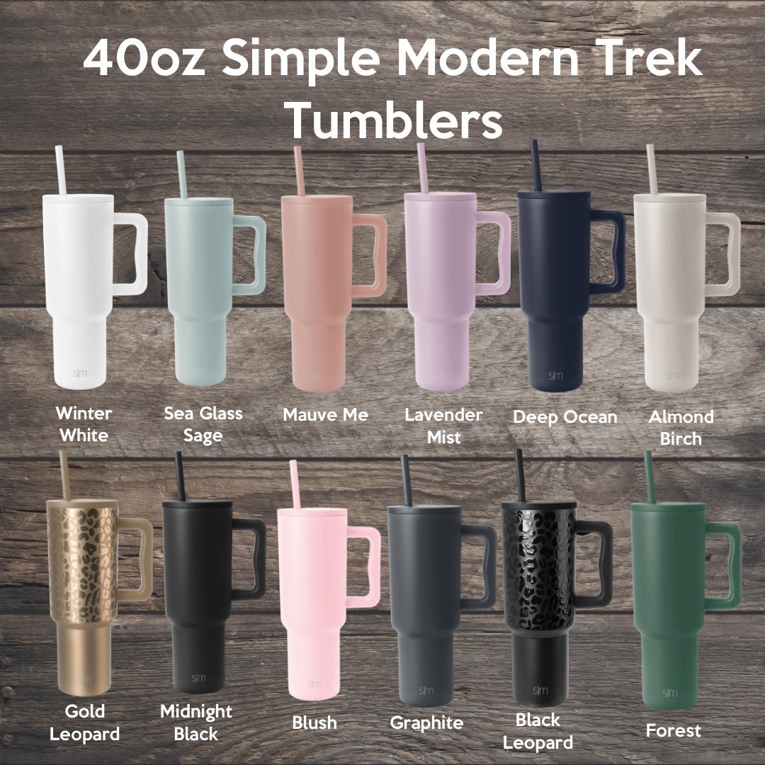 Engraved 40oz Simple Modern Trek Tumbler Cup 