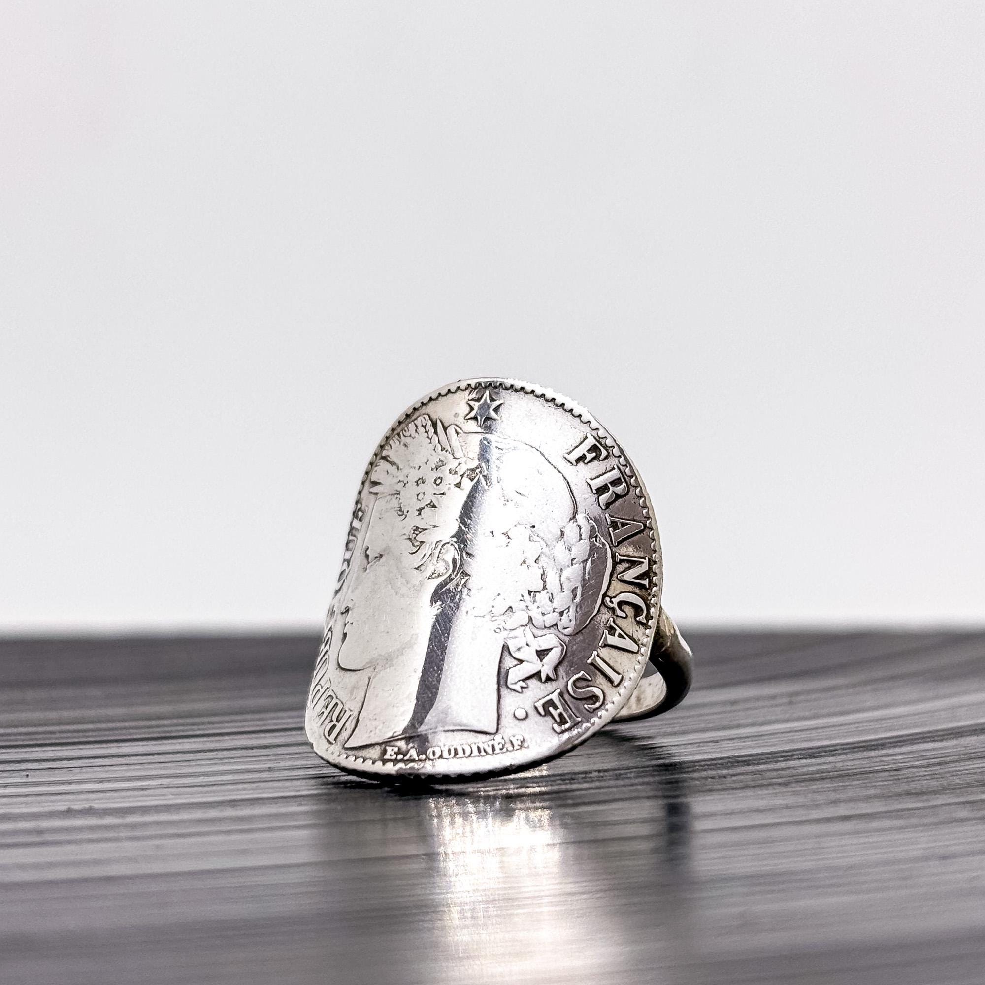 Bague Pièce De Monnaie 1 Thaler Prusse En Argent - Coin Ring, Neuf Avec étiquettes