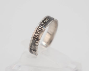 Bague pièce de monnaie 1 Franc Cérès, Argent, Anneau, Bague Femme, Bague Homme.