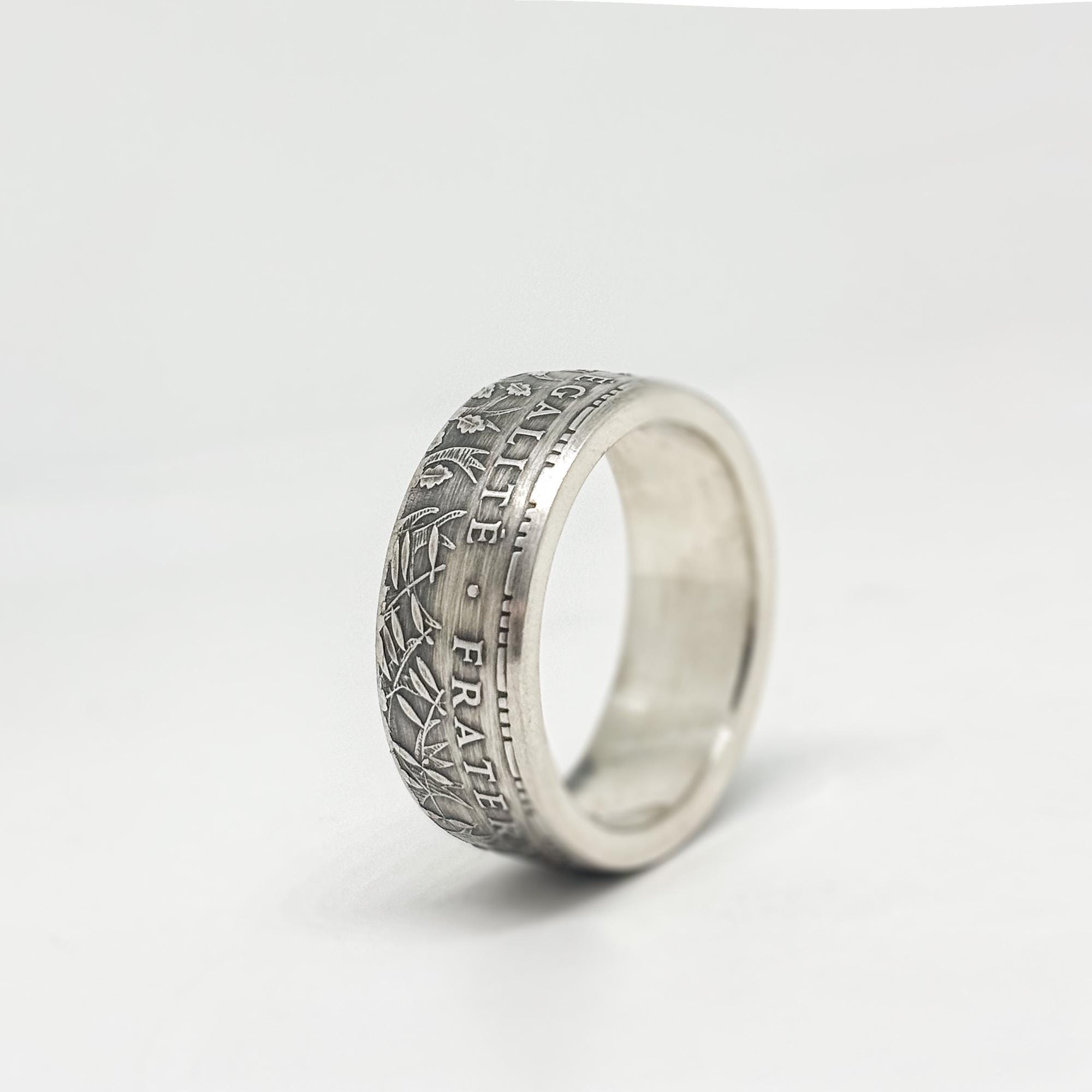 Bague Pièce De Monnaie 100 Francs Panthéon En Argent - Coin Ring - Neuf Avec Étiquettes
