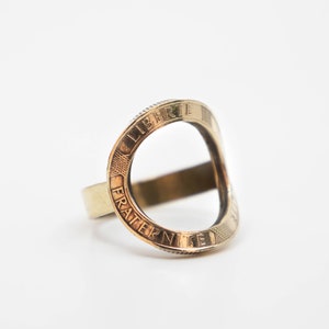 Genie 10 Francs Coin Ring, Fitted, Men's Ring, Women's Ring