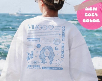 Virgo Sweatshirt, Astrology Y2K Sweatshirt, Celestial Sweatshirt, Birthday Gift for Virgo, Virgo Zodiac Sweatshirt, Virgo Astrology Shirt