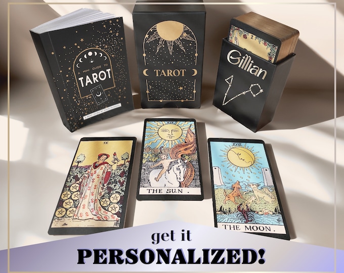 Customized Tarot Deck | Tarot Deck with Guidebook | Tarot Cards for Beginners | Tarot Astrology Gift | Tarot Deck Gift | Zodiac Tarot Deck