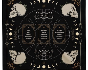 Tarot Spread Cloth for Three Card | Tarot Reading Cloth | Tarot Cloth for Beginners | Tarot Cloth for Spread | Learn Tarot Altar Cloth