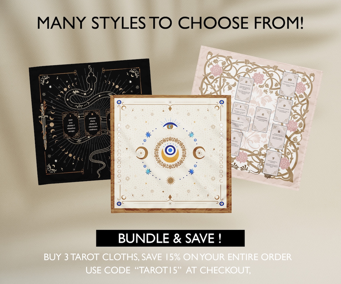 Evil Eye Tarot Cloth | Tarot Mat | Tarot Spread Cloth | Tarot Reading ...
