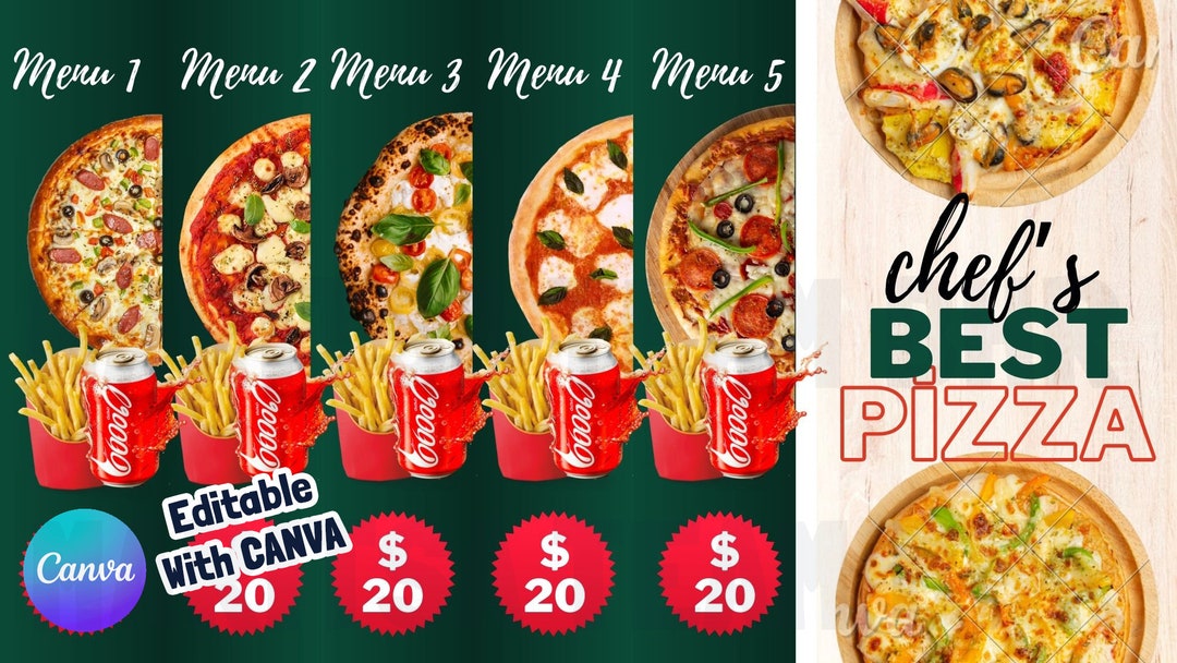 Pizza Burger Cafe Restaurant Magazine Shopping Center Etsy