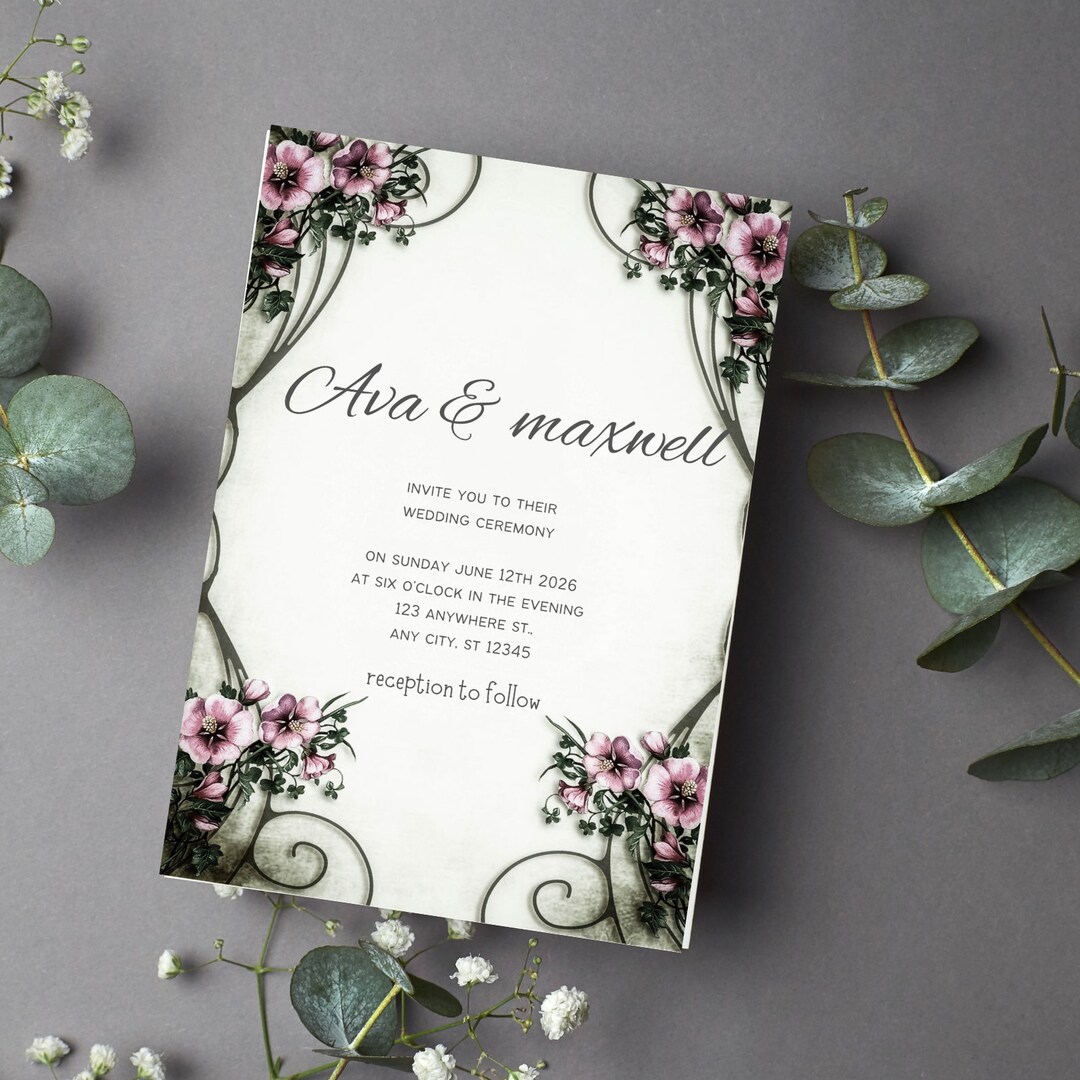Minimalist Wedding Invitation Card Marriage Invitation Card Wedding