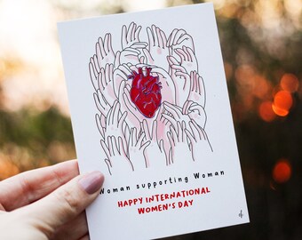 Alles Gute zum Internationalen Frauentag, Internationaler Frauentag Grußkarte druckbare, DIY Karte digitaler Download, Frauentag Geschenk Karte Kunst