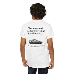 T-shirt Porsche Vintage - Motif Turbo 911 GT, Coton épais, Unisexe, Neuf Avec étiquettes