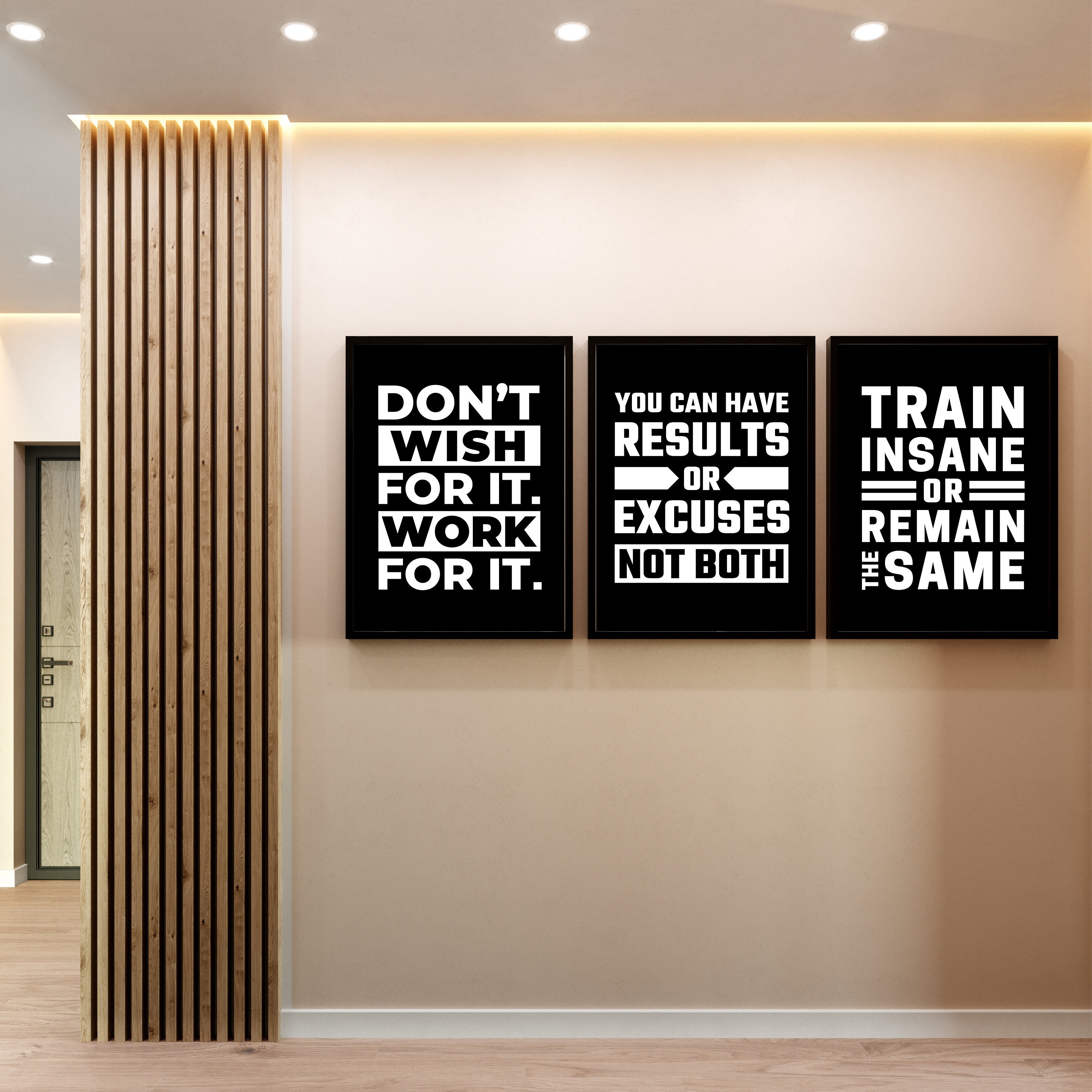 Gym Wall Art Set of 12 Prints Home Gym Wall Decor Gym Etsy