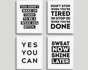 Poster Motivational Pour Salle De Sport - Décor Fitness Inspirant - Art Mural Minimaliste - HappyHome Shop