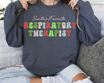 Retro Respiratory Therapist Christmas Sweatshirt Future RT Nurse Gift Christmas Nurse Crewneck