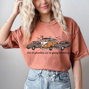 Get In Ghoulies Shirt Funny Halloween Crewneck Cute Ghost Shirt Spooky Season Trendy Fall Clothing Halloween Party