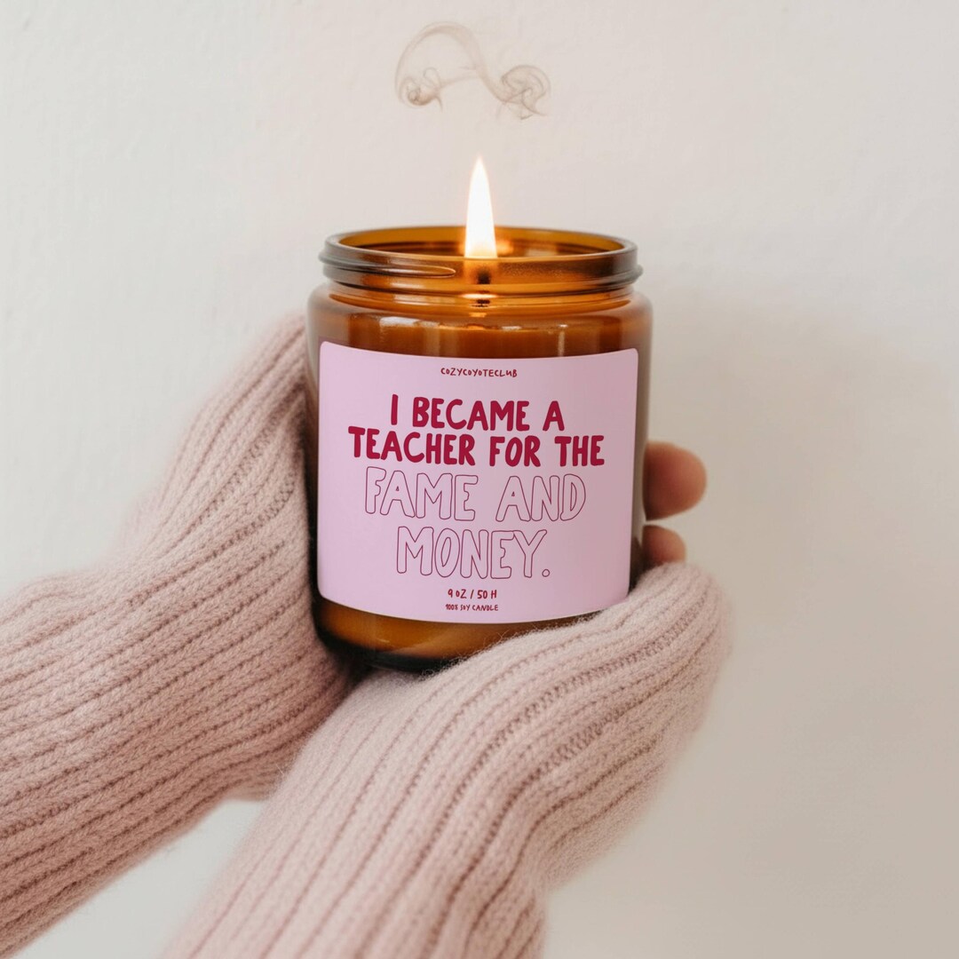 New Teacher Funny Candle Teacher Appreciation Gift - Etsy