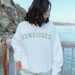 Sunkissed Sweatshirt Beachy Aesthetic Crewneck Preppy Sweatshirt Cute Beach Pullover