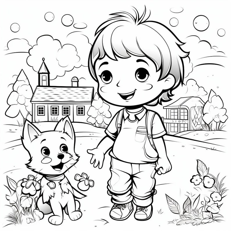Kids Coloring Sheet - Etsy