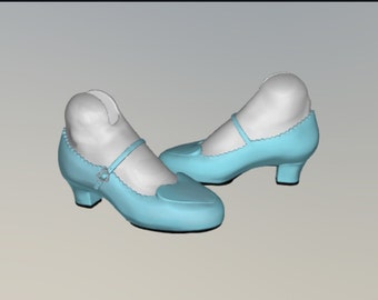 Digital BJD Mary Jane shoes
