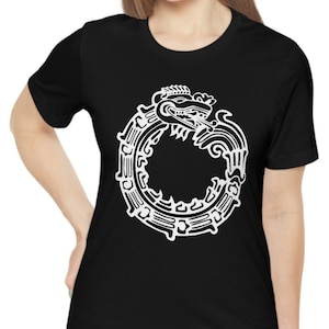 Ouroboros Quetzalcoatl, Feathered Serpent Aztec Mayan Shirt, Quetzalcoatl Feathered, Serpent Aztec God