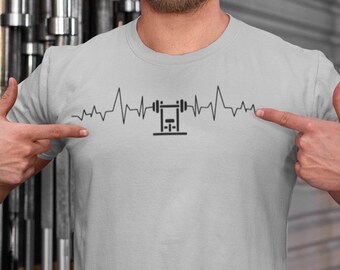 Funny Shirt Heartbeat Workout, Gym Lover Shirt, Workout Shirt, Gift for Gym Lover, Funny Workout Tee, Gift for Her, Gift for Him