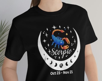 Scorpio The Scorpion Shirt, Scorpio Symbol, Horoscope Shirt, Scorpio Birthday Gift, Astrology Shirt, Scorpio Gifts, Zodiac Shirt